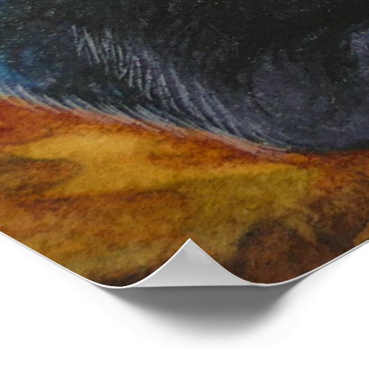 Halloween Cat and Mouse Nr. 2 Wasserfarbe Art 18x2 Poster (Ecke)