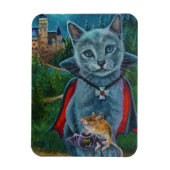 Halloween Cat and Mouse Nr. 3 Wasserfarbenkunst Magnet (Vertikal)