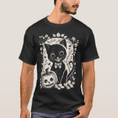 Halloween Cat and Pumpkin Jack T-Shirt (Vorderseite)