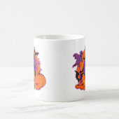 Halloween Cat and Pumpkins Kaffeetasse (Mittel)