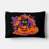 Halloween Cat and Pumpkins Zubehörtasche (Vorderseite)