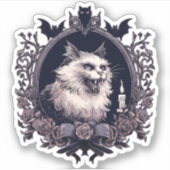 Halloween Cat Aufkleber (Vorderseite)