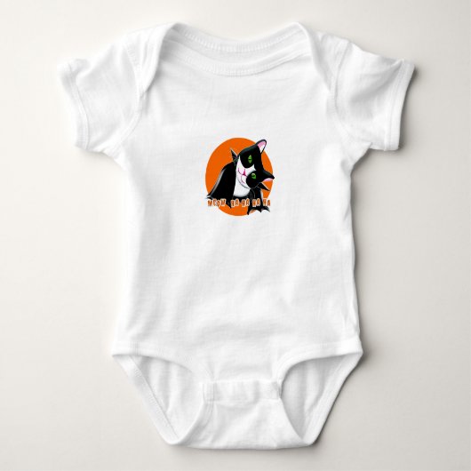 Halloween Cat Baby Strampler (Vorderseite)