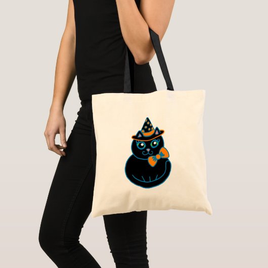 Halloween Cat Bag Tragetasche (Vorderseite (Produkt))