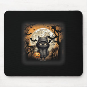 Halloween Cat Black Cat Halloween Beängstigend Kat Mousepad