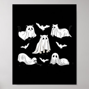 Halloween Cat Black Cat Halloween Beängstigend Kat Poster