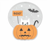 Halloween  Cat  Boo  Illustration Classic T-Shirt Aufkleber (Vorderseite)