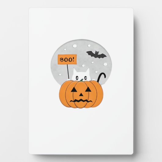 Halloween  Cat  Boo  Illustration Classic T-Shirt Fotoplatte (Vorderseite)