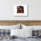 Halloween Cat Boo Illustration Classic T - Shirt Leinwanddruck (Insitu (Schlafzimmer))