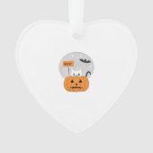 Halloween Cat Boo Illustration Classic T-Shirt Ornament (Vorderseite)