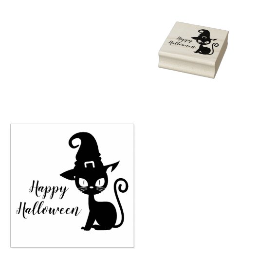 Halloween Cat Briefmarke Gummistempel (Stempel)