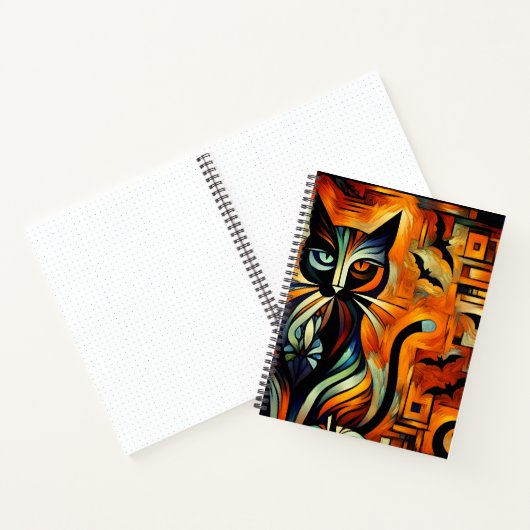 Halloween Cat Bullet Line-Notebook in Kuba Notizblock (Innenseite)