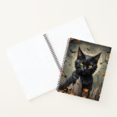 Halloween Cat Bullet Line Rezept Notebook Notizblock (Innenseite)