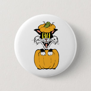 Halloween Cat Button