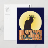 HALLOWEEN CAT by SHARON SHARPE Postkarte (Vorne/Hinten)