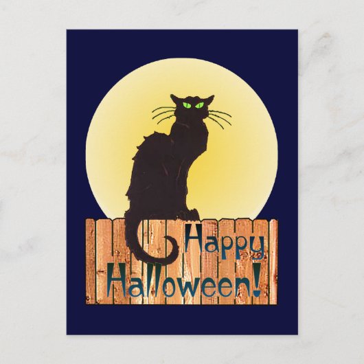 HALLOWEEN CAT by SHARON SHARPE Postkarte (Vorderseite)