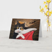 Halloween Cat Card Funny Niedlich Adortable Best Karte (Gelbe Blume)