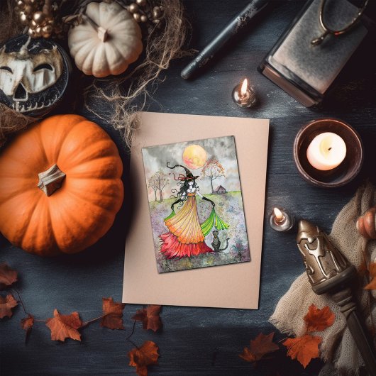 Halloween Cat Card Herbstreverie Karte