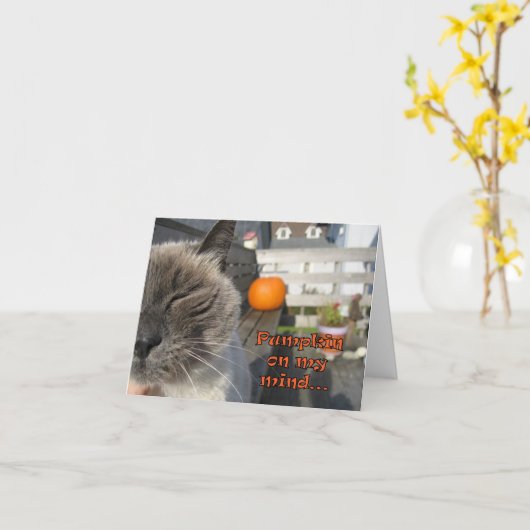 Halloween Cat Card Karte (Gelbe Blume)