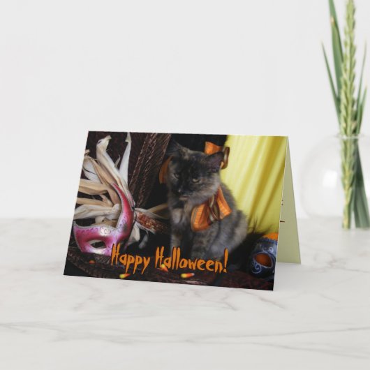 Halloween Cat Card Karte (Vorderseite)