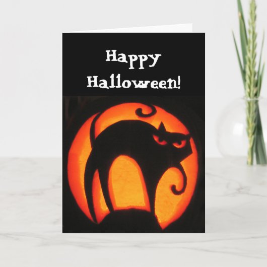 Halloween Cat Card Karte (Vorderseite)