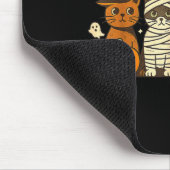 Halloween Cat Costumes Ghost Witch Mummy Men Women Mousepad (Ecke)
