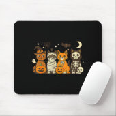 Halloween Cat Costumes Ghost Witch Mummy Men Women Mousepad (Mit Mouse)