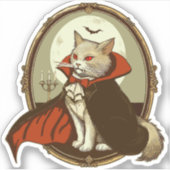 Halloween Cat, Count Catula Aufkleber (Vorderseite)