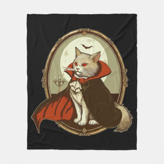 Halloween Cat, Count Catula Fleecedecke (Vorderseite)