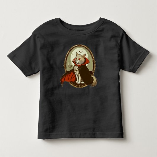 Halloween Cat, Count Catula Kleinkind T-shirt (Vorderseite)