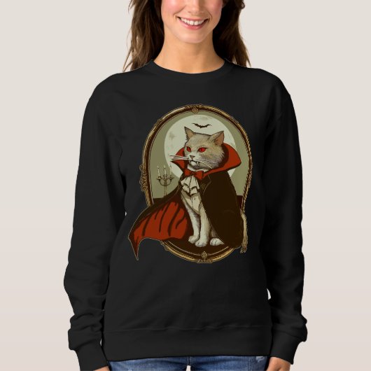 Halloween Cat, Count Catula Sweatshirt (Vorderseite)
