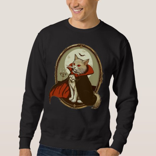 Halloween Cat, Count Catula Sweatshirt (Vorderseite)