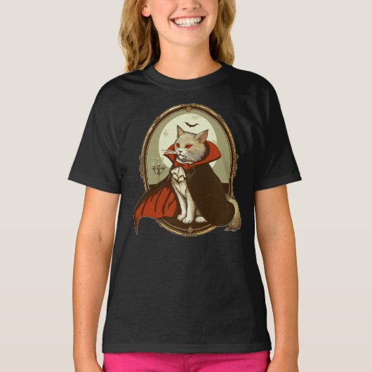 Halloween Cat, Count Catula T-Shirt (Vorderseite)