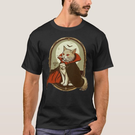 Halloween Cat, Count Catula T-Shirt (Vorderseite)