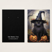 Halloween Cat Earring Display Card (Vorne & Hinten)