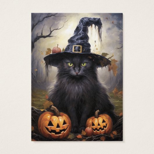 Halloween Cat Earring Display Card (Rückseite)