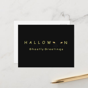 Halloween Cat Eyes Postkarte