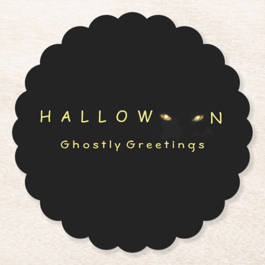 Halloween Cat Eyes Untersetzer (Vorderseite)