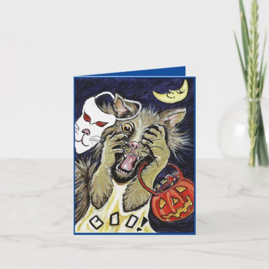 Halloween Cat Faltenkarte Karte (Vorderseite)