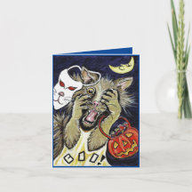 Halloween Cat Faltenkarte