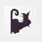 Halloween Cat Fleecedecke (Vorderseite (Horizontal))