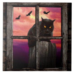 Halloween Cat Fliese