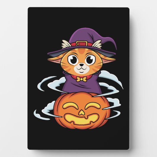 Halloween Cat Fotoplatte (Vorderseite)