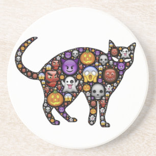 HALLOWEEN CAT GETRÄNKEUNTERSETZER