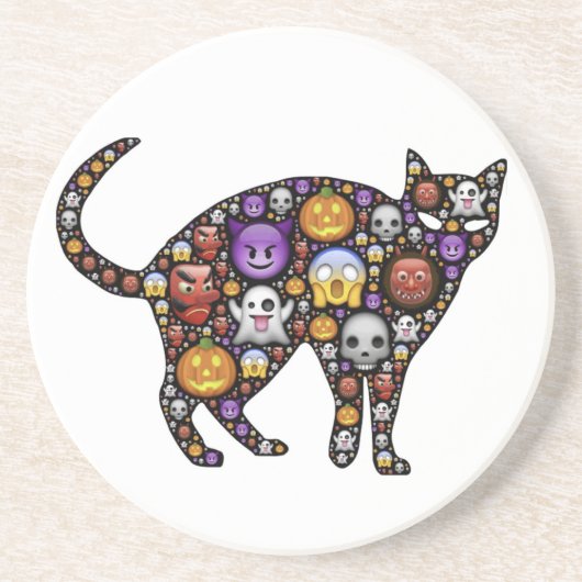 HALLOWEEN CAT GETRÄNKEUNTERSETZER (Vorne)