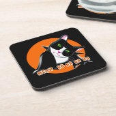 Halloween Cat Getränkeuntersetzer (Linke Seite)