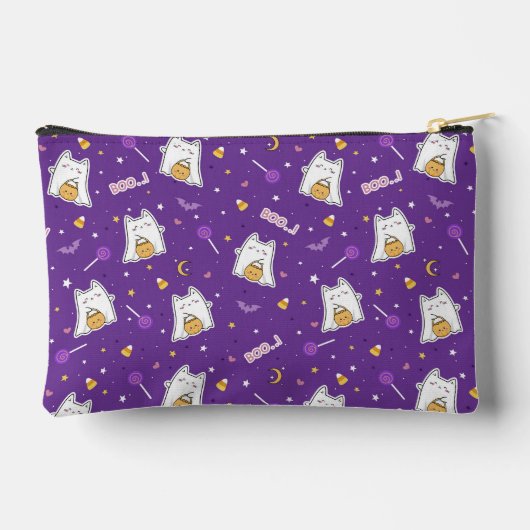 Halloween Cat Ghost Accessory Pouch Zubehörtasche (Rückseite)