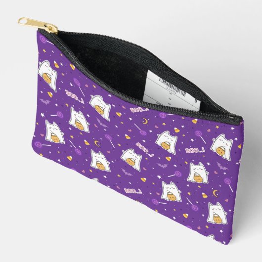 Halloween Cat Ghost Accessory Pouch Zubehörtasche (Offen)
