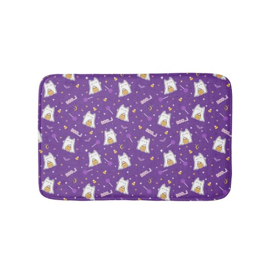 Halloween Cat Ghost Bath Mat Badematte (Vorderseite)