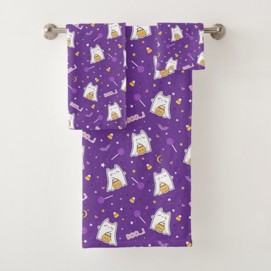 Halloween Cat Ghost Bath Set (Insitu)
